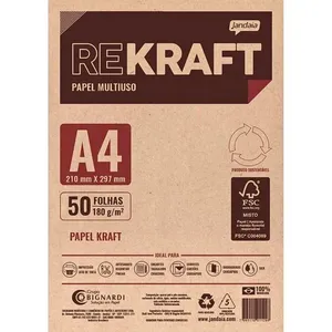 Papel Kraft Multiuso A4 180g-m² 50 Folhas Jandaia