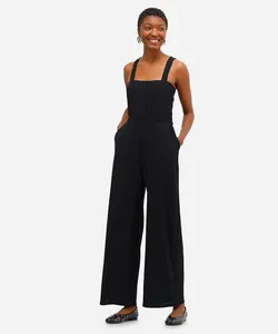 macacão feminino com lastex texturizado preto G