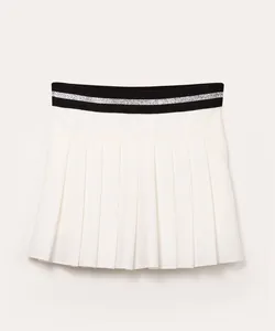saia infantil de malha com pregas off white 12