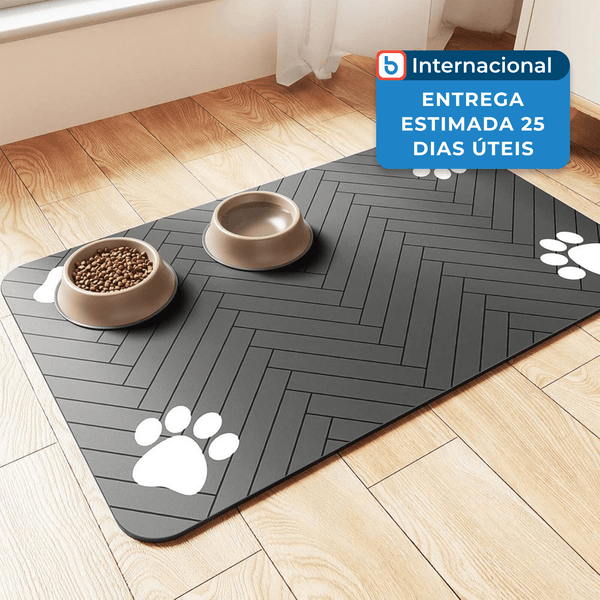Tapete DK177 Pet 40,6cm Cinza Listrado Escuro A-MBI