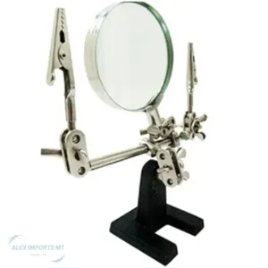 Lupa De Bancada Mesa Com Suporte Pinça Para Laboratorios