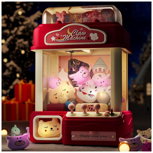 Máquina de Garra Skirfy Castle Unicorn 15” Luzes Sons Dispensador Brinquedos Doces Presente Meninas