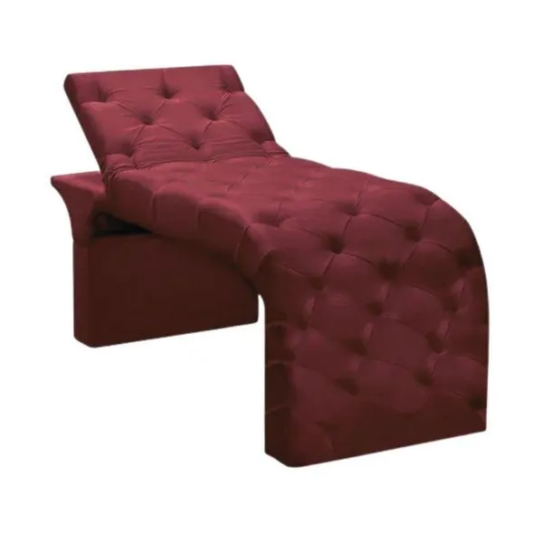 Maca Estofada Estética Cílios Regulável Spa Suede Ivete Cor:bordô