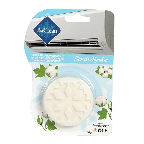 Pastilha Bactericida Aromatizante para Ar Condicionado Flor de Algodão