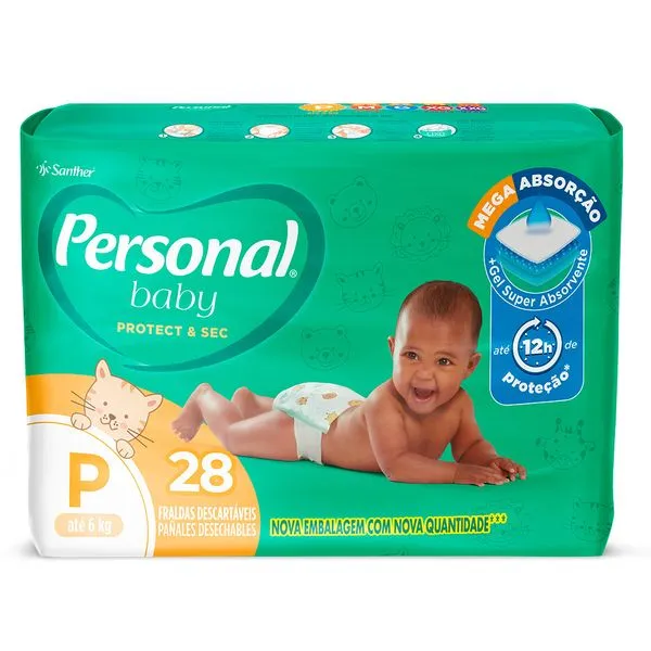 Fralda Personal Soft E Protect Jumbo P Com 28 Unidades