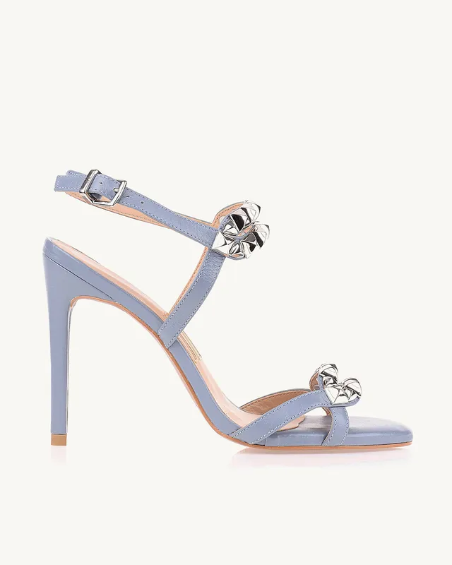 Sandália Salto Alto New Couro Denim