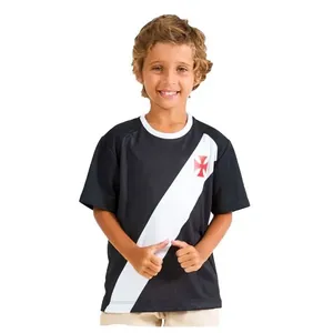 Camisa Juvenil Vasco 12 Anos Braziline Principia Preto Branco (MP)
