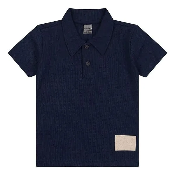 Camiseta Gola Polo Tigor T Tigre Botão Etiqueta Azul Marinho 3