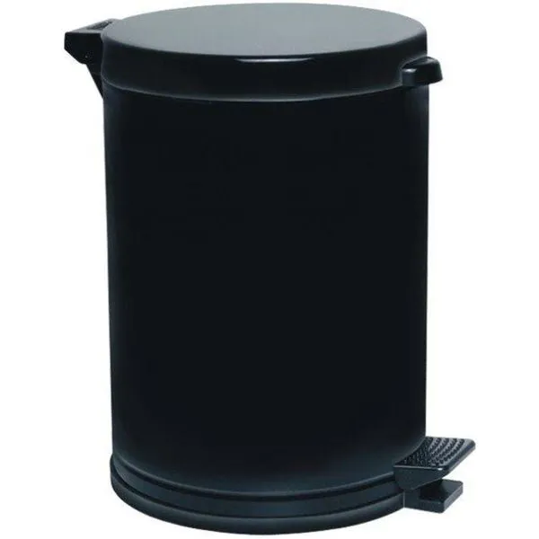 Lixeira 10,5L com Pedal e Cesto Preto - Viel