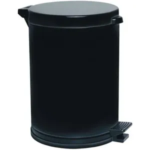 Lixeira 10,5L com Pedal e Cesto Preto - Viel