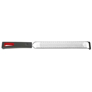 Ralador Raspa Fina em Aço Inox Ghidini Viva - Cinza/Vermelho