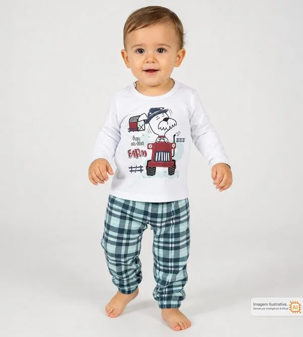 Pijama Fazendeiro Branco - 3
