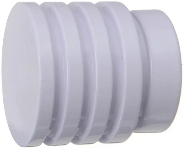 Ponteira Para Varão de Cortina Couselo Glacial 28mm Branco