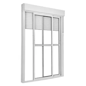 Porta De Correr 2 Folhas Móveis Vidro Liso Com Persiana Integrada 220x150 Branco Topsul Esquadrisul