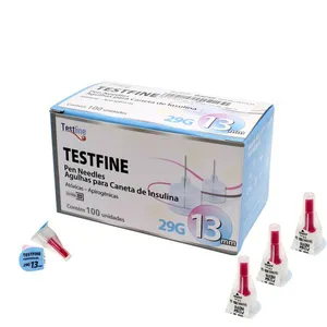 Agulha para Caneta de Insulina Testline Testfine 29g 13mm 100 Unidades