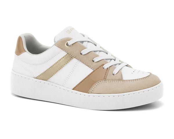 Tênis Feminino Camurça Almond/Branco/Caqui Ramarim 2476203-7 36