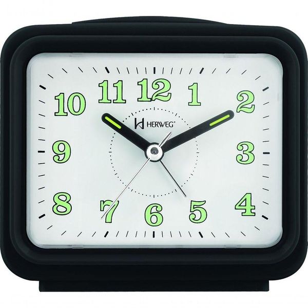 Relógio Despertador Branco Dois Alarme Super Alto Pilha Preto - Preto