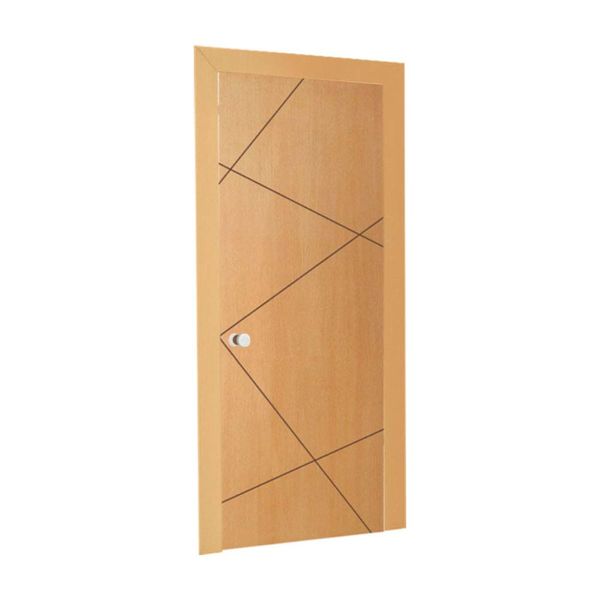 Folha de porta decorada 210x80cm Contemporânea 03 frisada mogno Randa