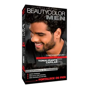 Tonalizante Capilar Beauty Color Men Sem Amônia Castanho Escuro