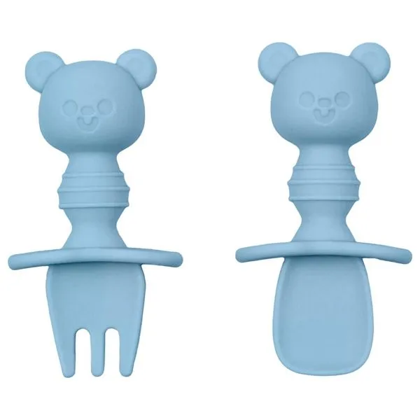 Conjunto De Talheres - Buba - Ursinho - Azul