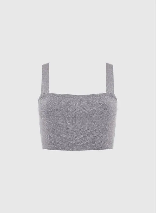 Top Cropped Tula Silver Tricot Bo.Bô Feminino GG