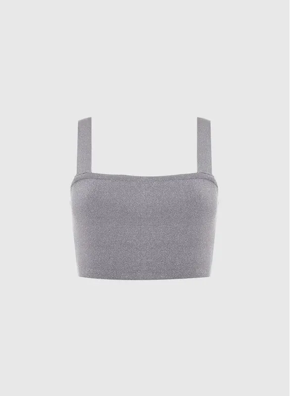 Top Cropped Tula Silver Tricot Bo.Bô Feminino GG