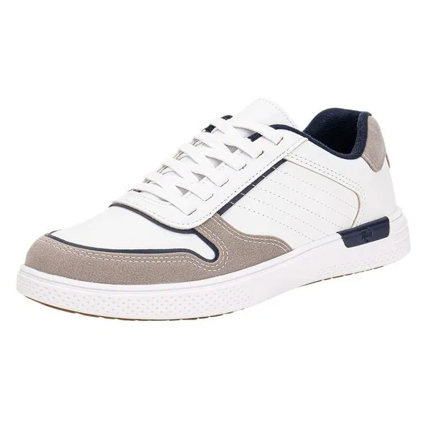 Sapatênis Masculino Casual BRsport 2270115 BRANCO/CINZA 41