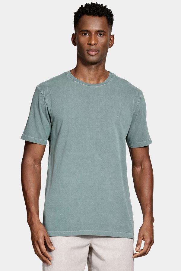Camiseta Manga Curta Piquet Lavado Verde Bandeira - G