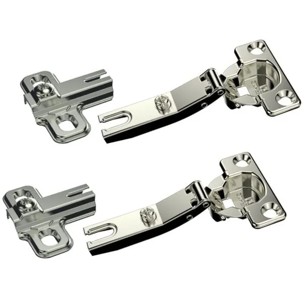 Dobradiça Caneco 26x8,5mm Braço Curvo sem Pistão sem Clic Calço H3 Níquel 2 Peças Soprano Dobradiça Caneco 26x8,5mm Braço Curvo sem Pistão Calço H3 Níquel Soprano