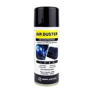 Ar Comprimido em Aerossol para Limpeza Implastec Air Duster 200g Caixa com 12 Unidades para Equipamentos Ar Comprimido para Limpeza Implastec Air Duster 200g Caixa com 12 Unidades Eletroeletrônicos