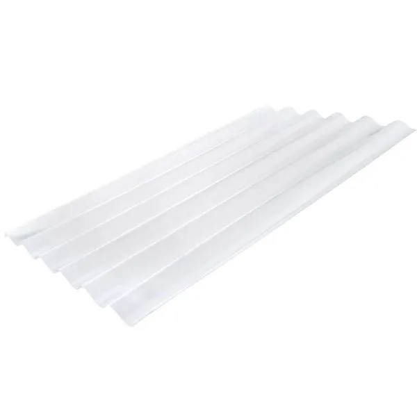 Telha de Policarbonato Ondulada Onda Alta CA2A0800L para Cobertura com Proteção UV Cristal Ajover Telha de Policarbonato Ondulada Onda Alta CA2A0800L Transparente Cristal Ajover