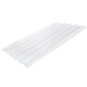 Telha de Policarbonato Ondulada Onda Alta CA2A0800L para Cobertura com Proteção UV Cristal Ajover Telha de Policarbonato Ondulada Onda Alta CA2A0800L Transparente Cristal Ajover