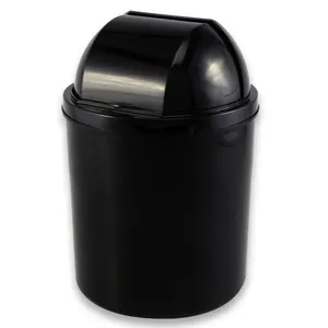 Lixeira com Tampa Retrátil Preta 3 Lts 3564 - Viel