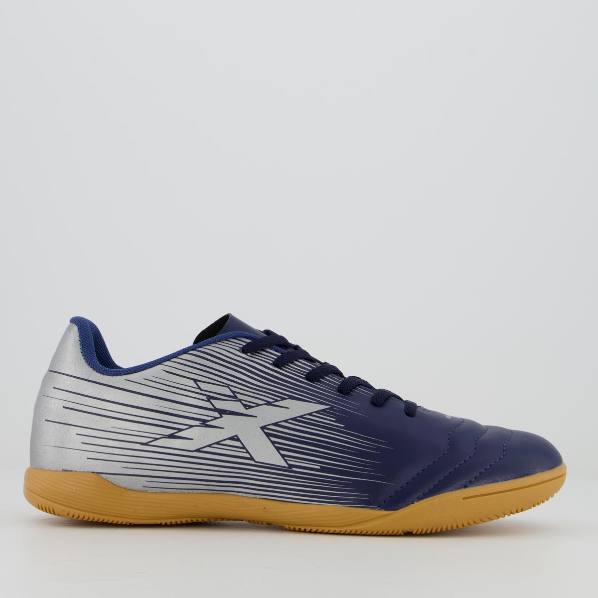 Chuteira Oxn Dynamo Fit Futsal Marinho e Prata