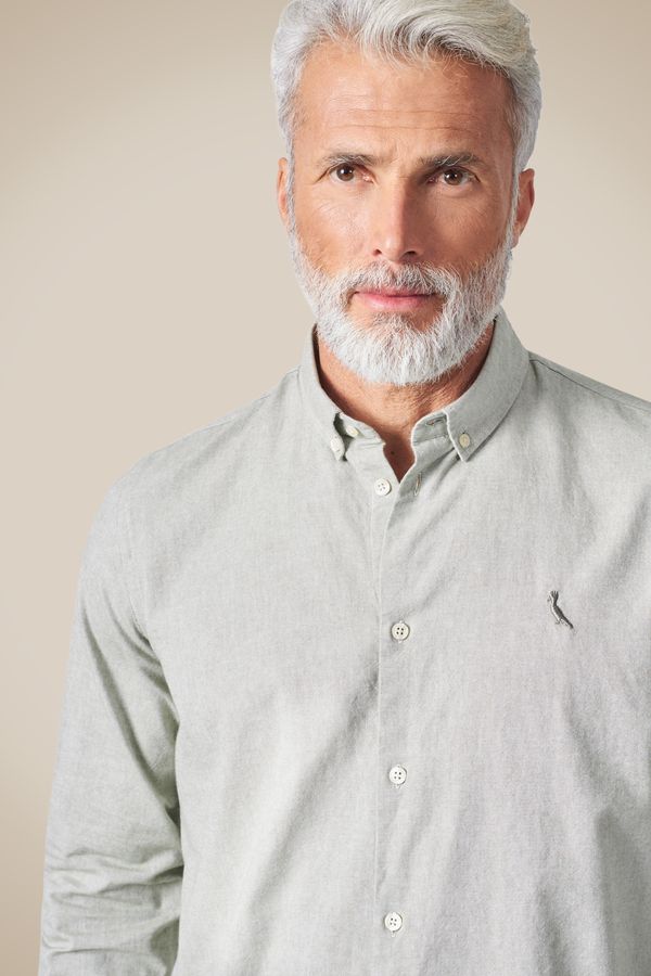Camisa Ml Oxford Color Militar - M