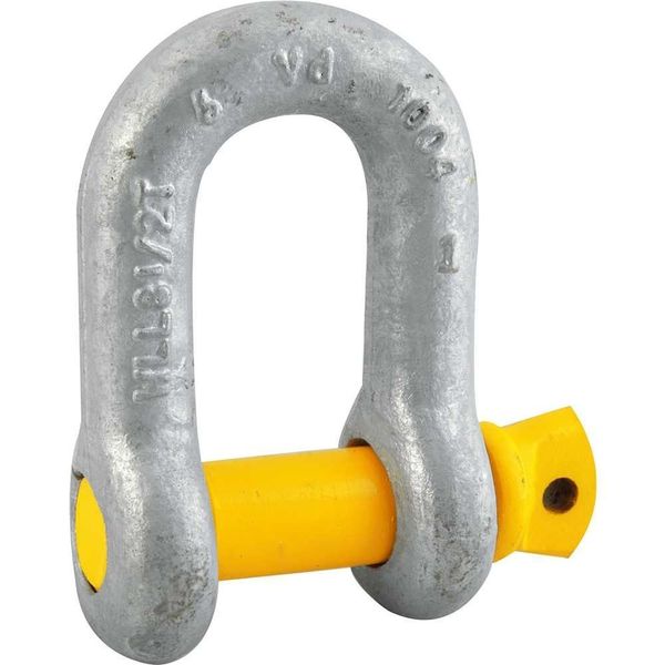 Manilha Reta 1 25,40mm para Cabo de Aço Carbono Galvanizado a Fogo 8,50tf Vonder Manilha Reta 1 25,40mm para Movimentação de Cargas Aço Carbono Galvanizado Vonder