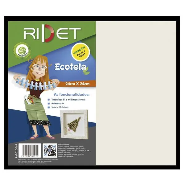Tela Com Moldura Ecotela 1 Unidade 24x24cm 10061 - Ridet