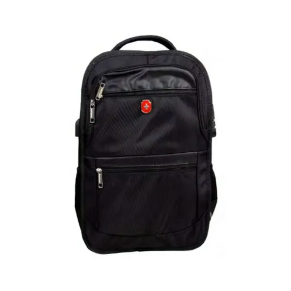 Mochila Executiva Swissland Cabo De Aço Com Cadeado 18" 46cm Preto (MP)