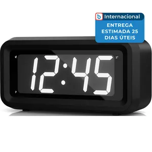 Despertador Digital Pequeno Kwanwa LED Preto/Branco A-MBI