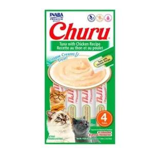 Petisco Purê Churu Atum com Galinha para Gatos 56g