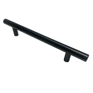 Puxador Barra Redonda Molise Aço Inox Preto Ago Inox Puxador Barra Redonda Molise 96mm Aço Inox Preto