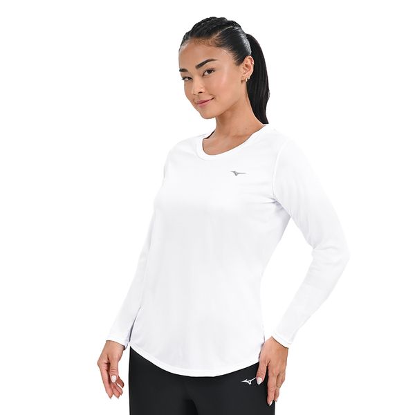 Camiseta de Treino Mizuno Energy Feminina GG Branco