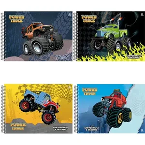 Caderno Cartografia Power Truck 60 Folhas Sortido - Animativa