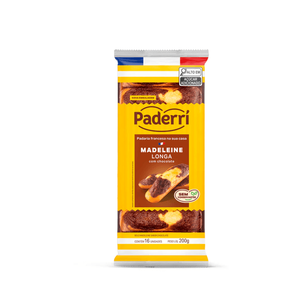 Madeleine Recheada Chocolate Paderri - 200g
