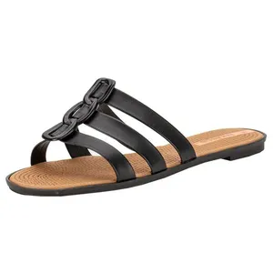 Tamanco Feminino Flat Moleca 5297566 PRETO 38