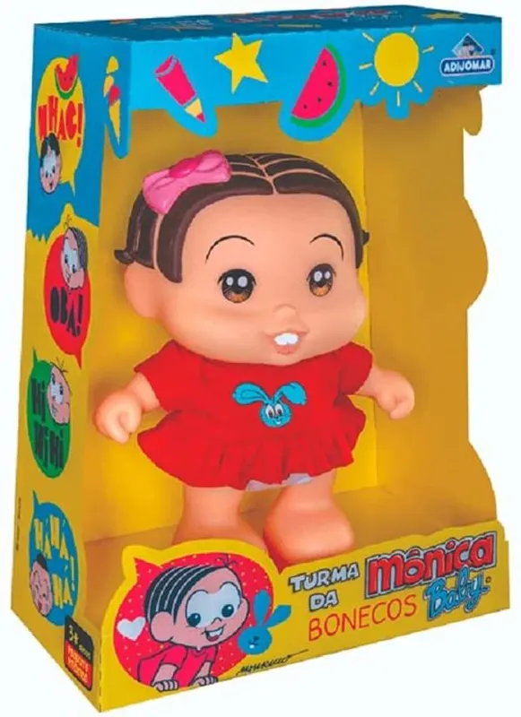 BONECA TURMA DA MONICA BABY - MONICA - ADIJOMAR
