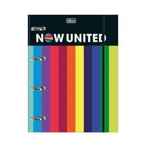 Caderno Universitário Tilibra Argolado Cartonado com Elástico Now United 80 Folhas
