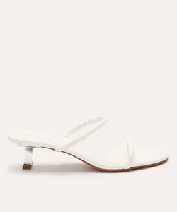 tamanco bico quadrado salto kitten oneself branco 37