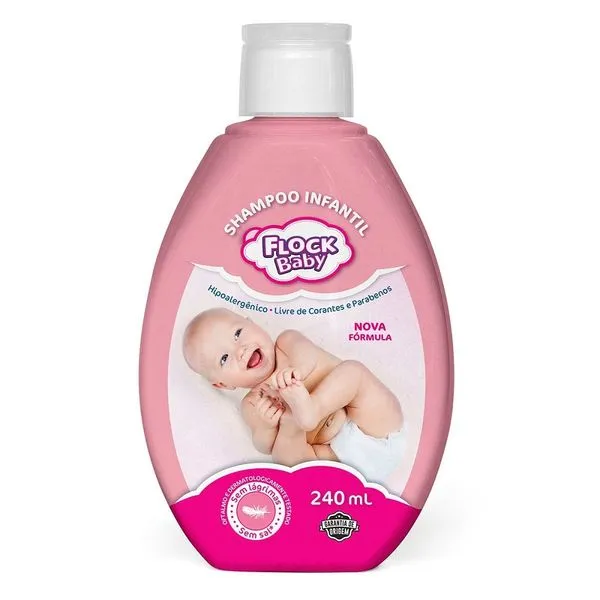 Shampoo Infantil Flock Baby Rosa 240ml
