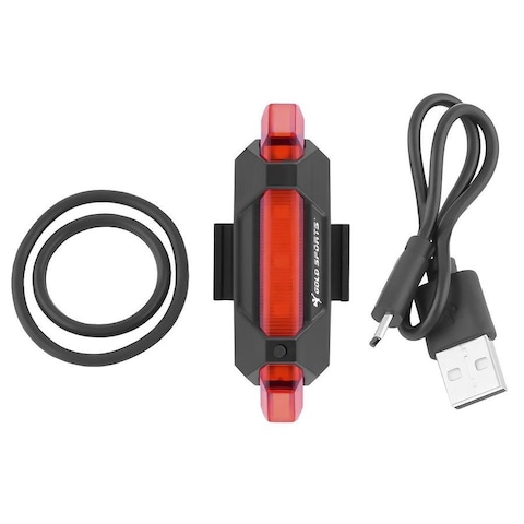 Lanterna de Bike Gold Sports Traseira Led Clear Vision 4 Modos de Funções Cabo Usb Recarregável